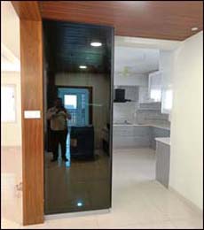 Glass fitting work in Hyderabad by Gurudev
